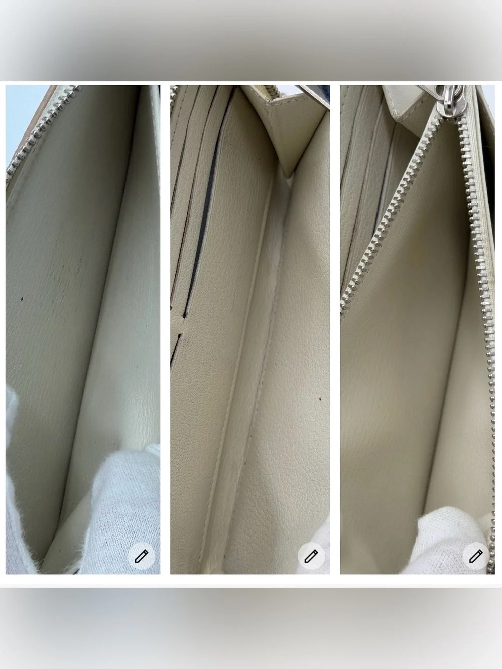 LV Snakeskin Cream w/Brushed Gold Monogram Zippy Wallet Full Set w/Entrupy COA! - Picture 9 of 12
